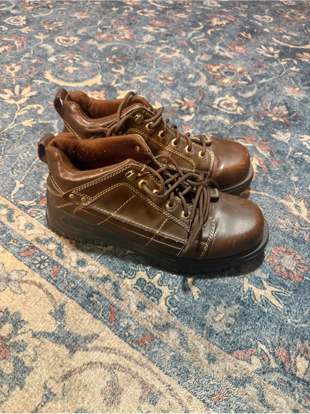 Vintage Y2 No Boundaries brown men's chunky platform work boots.‎ size 10.5